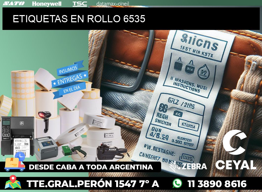 ETIQUETAS EN ROLLO 6535