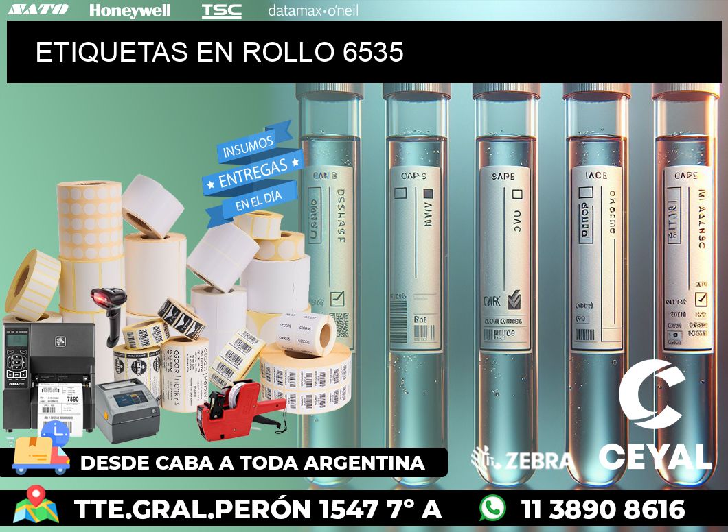 ETIQUETAS EN ROLLO 6535