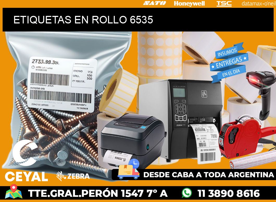 ETIQUETAS EN ROLLO 6535