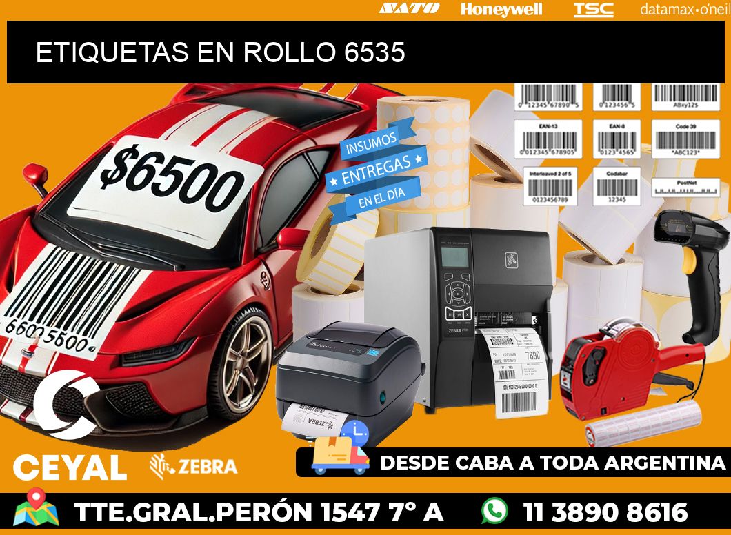 ETIQUETAS EN ROLLO 6535