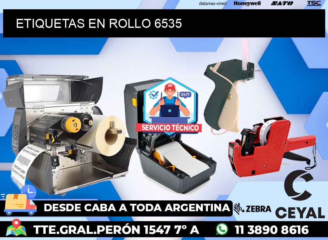 ETIQUETAS EN ROLLO 6535