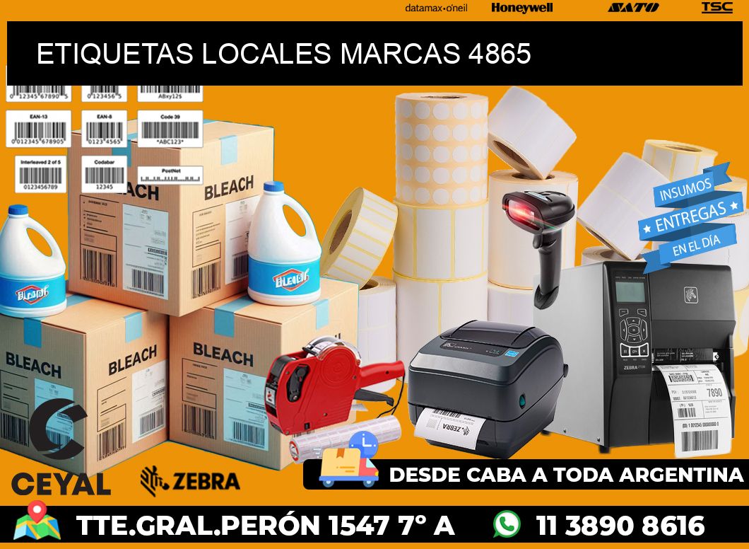ETIQUETAS LOCALES MARCAS 4865