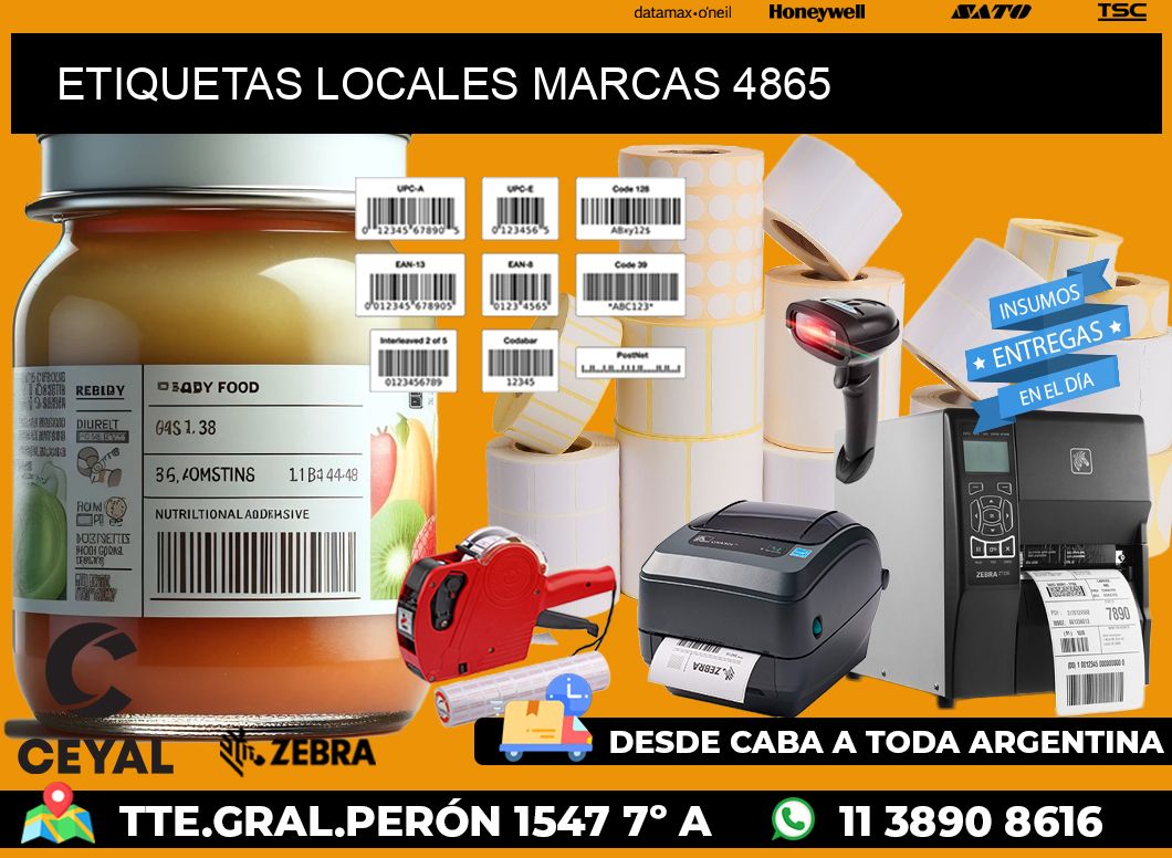 ETIQUETAS LOCALES MARCAS 4865