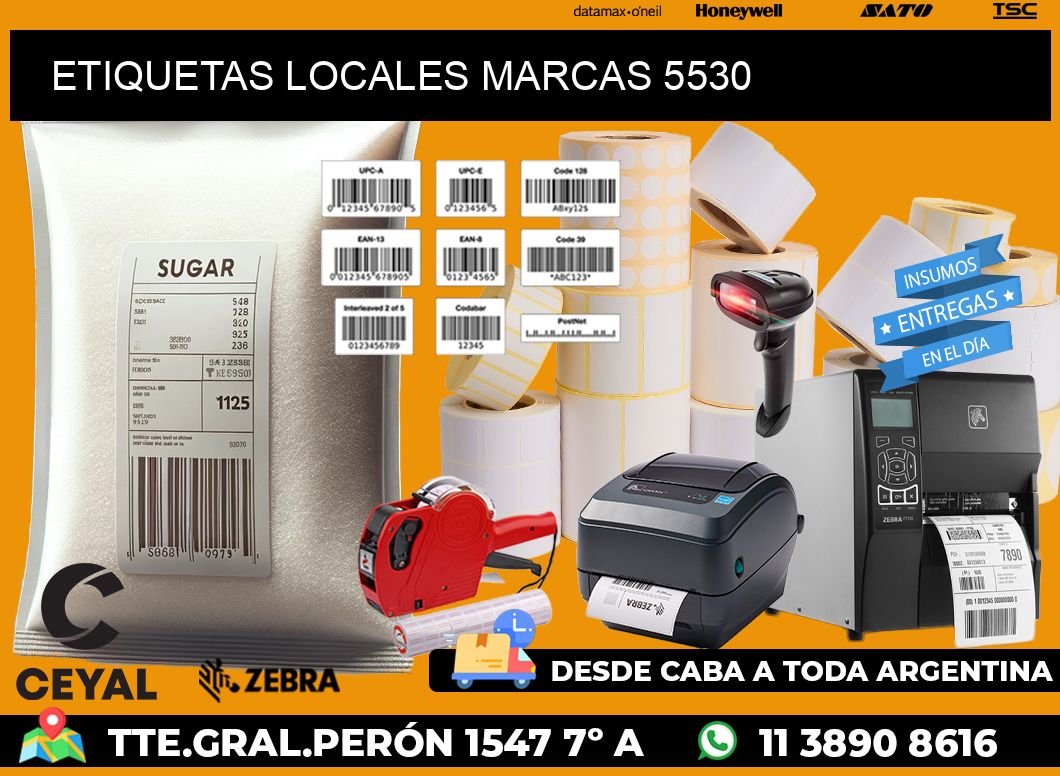 ETIQUETAS LOCALES MARCAS 5530