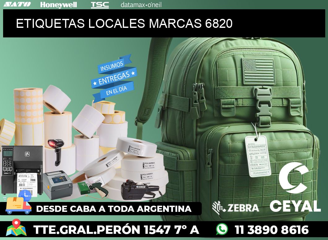 ETIQUETAS LOCALES MARCAS 6820