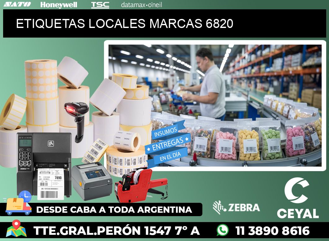 ETIQUETAS LOCALES MARCAS 6820