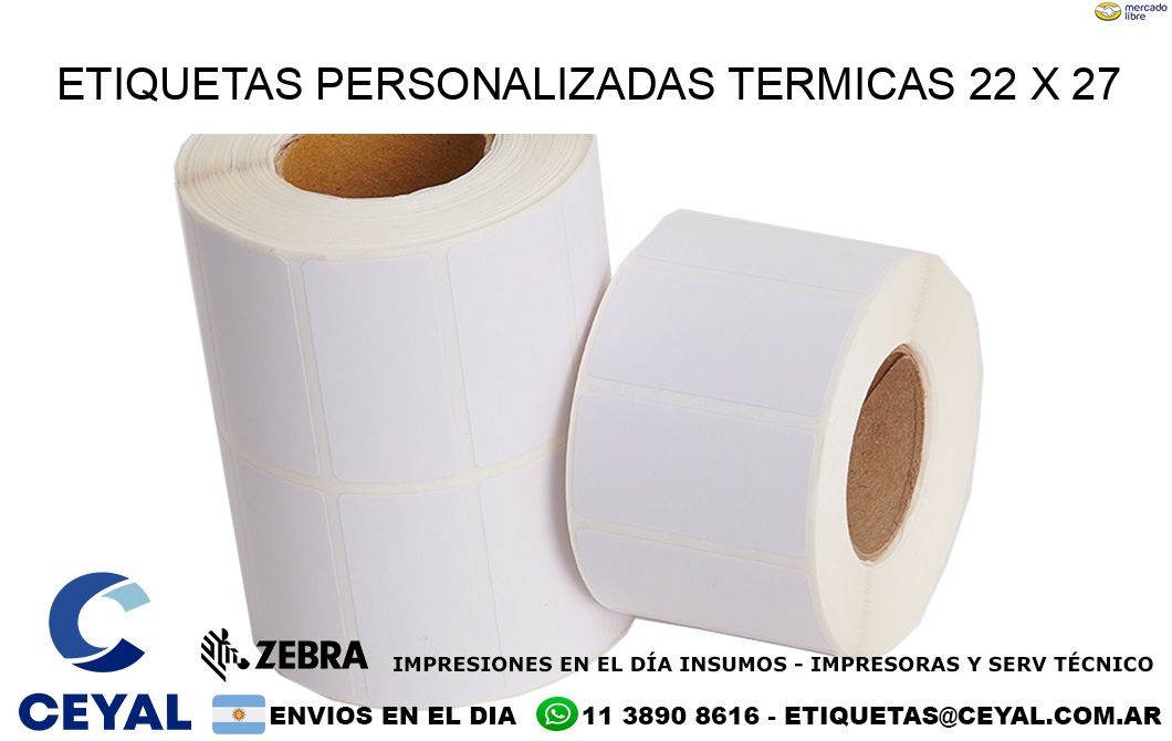 ETIQUETAS PERSONALIZADAS TERMICAS 22 x 27