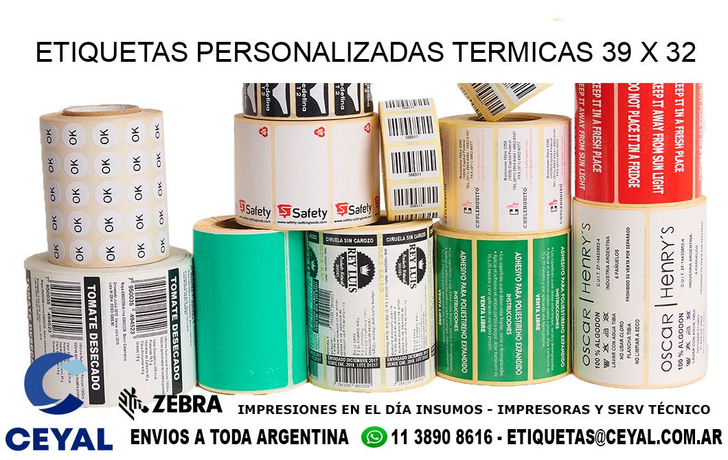 ETIQUETAS PERSONALIZADAS TERMICAS 39 x 32