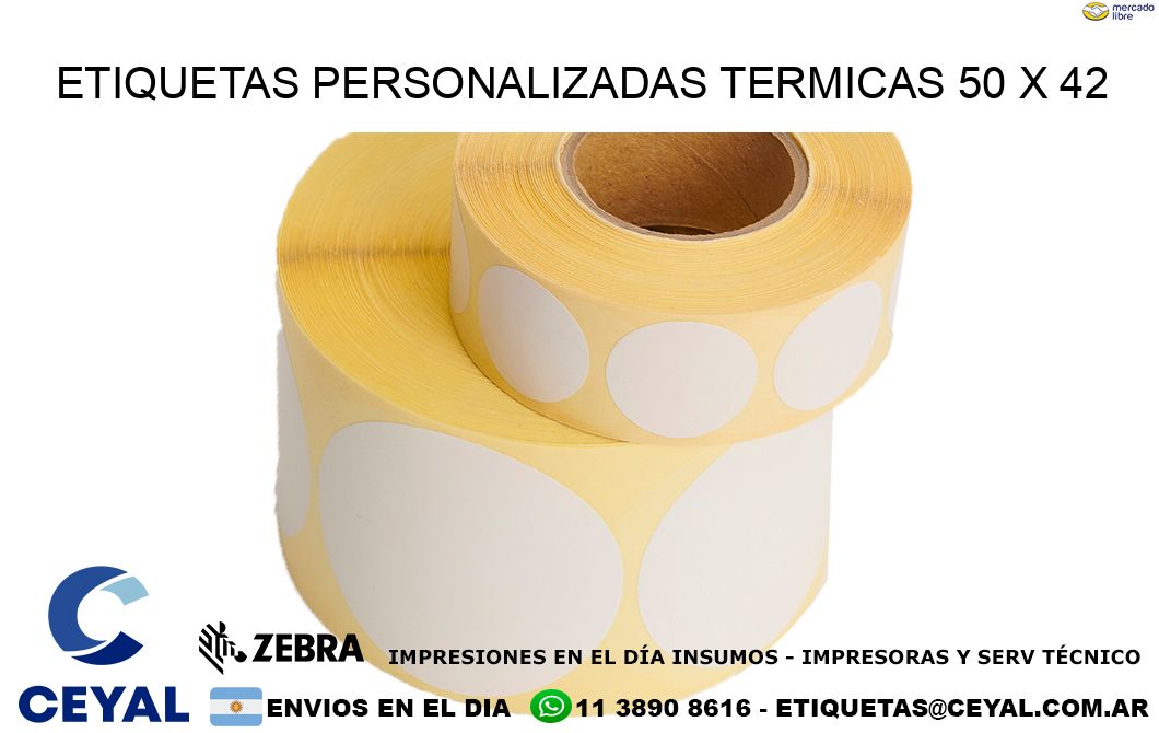 ETIQUETAS PERSONALIZADAS TERMICAS 50 x 42