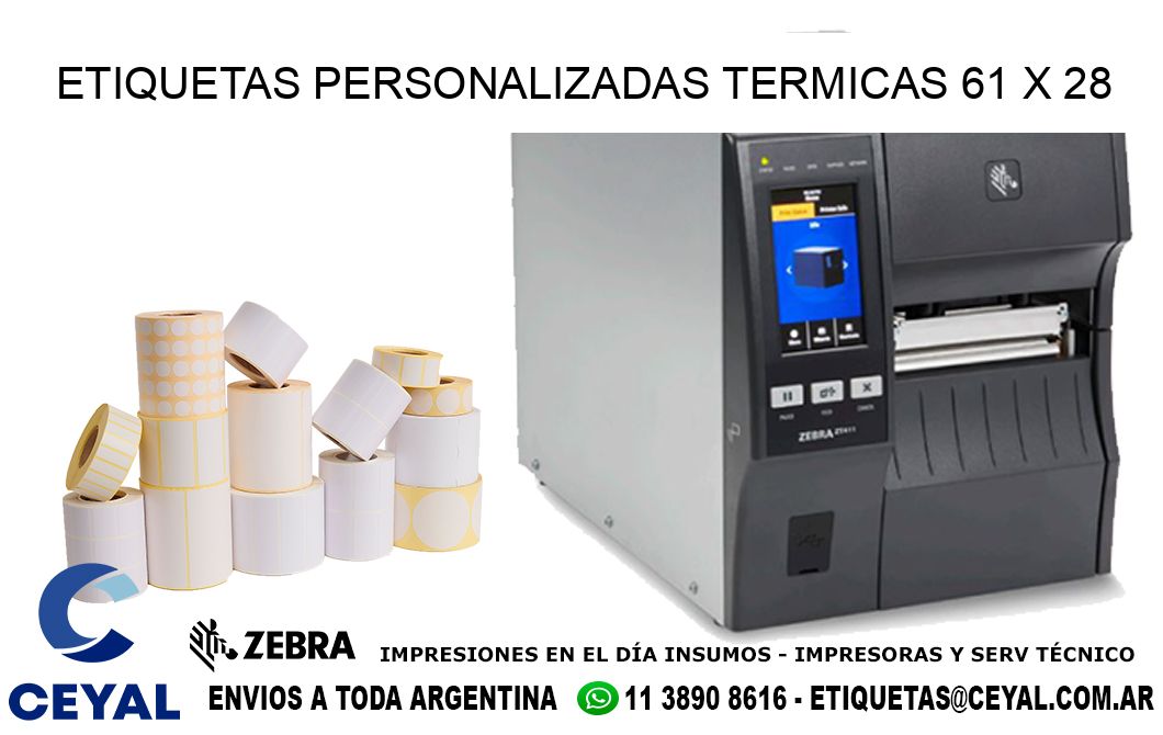 ETIQUETAS PERSONALIZADAS TERMICAS 61 x 28