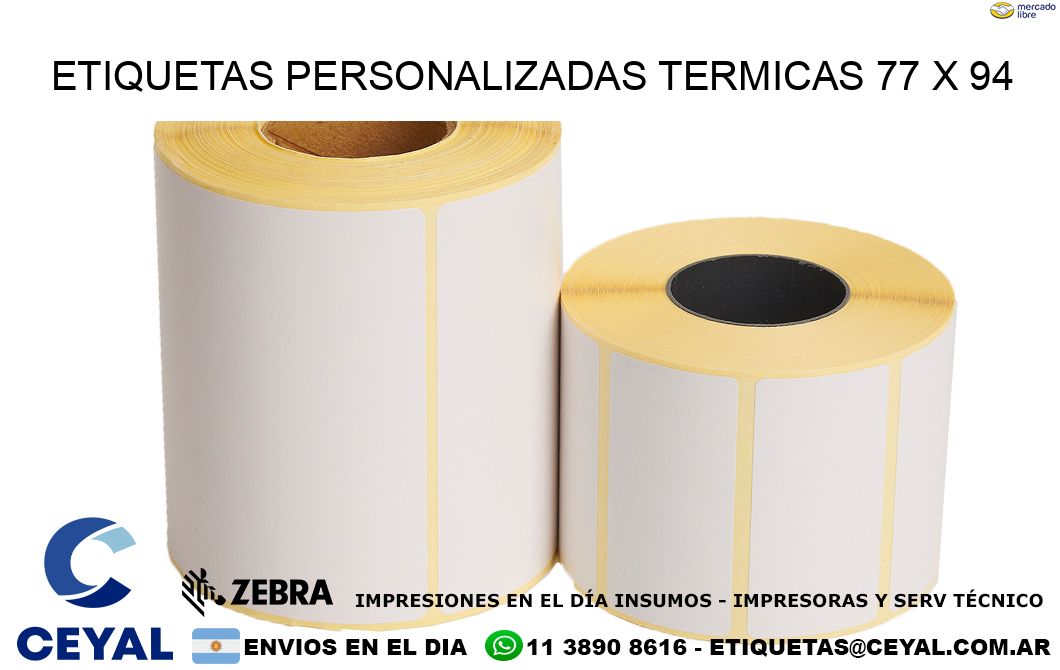 ETIQUETAS PERSONALIZADAS TERMICAS 77 x 94