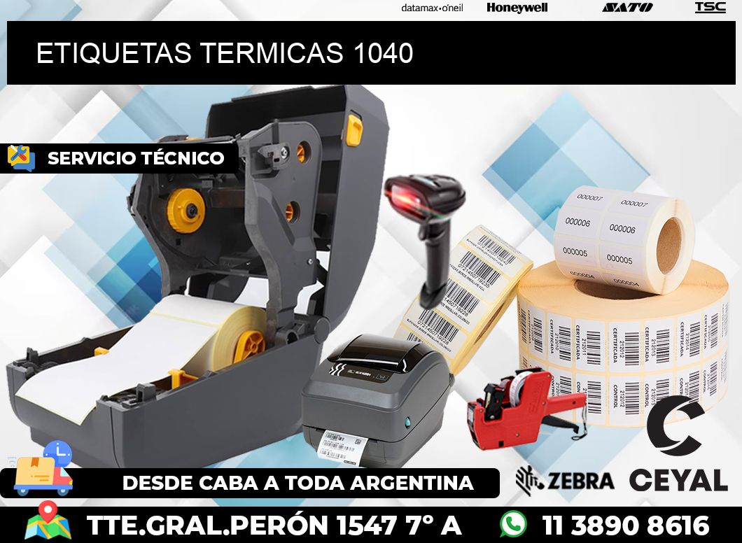 ETIQUETAS TERMICAS 1040