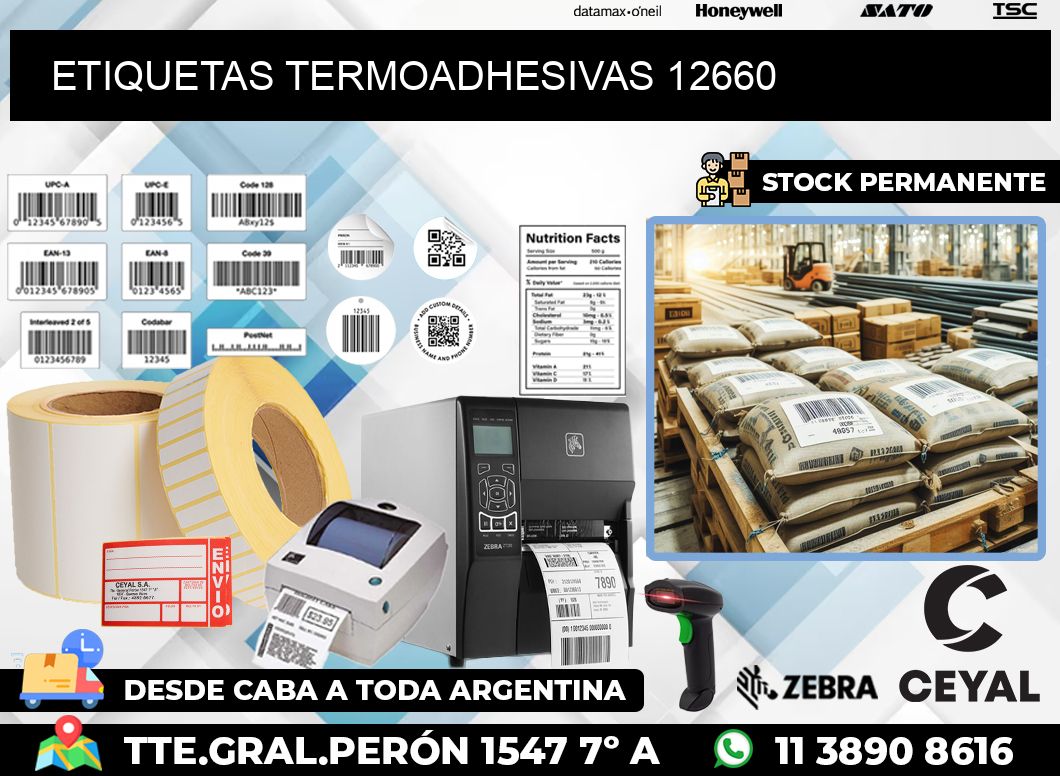 ETIQUETAS TERMOADHESIVAS 12660