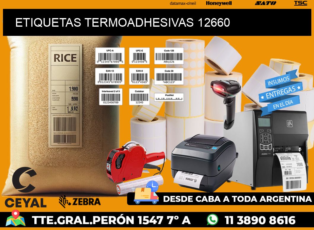 ETIQUETAS TERMOADHESIVAS 12660