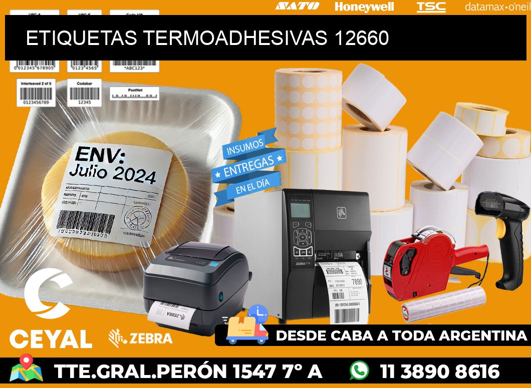 ETIQUETAS TERMOADHESIVAS 12660