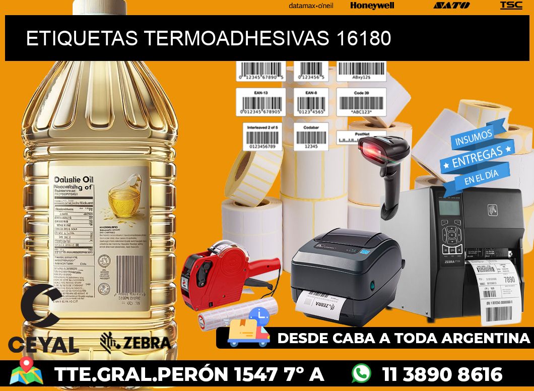 ETIQUETAS TERMOADHESIVAS 16180