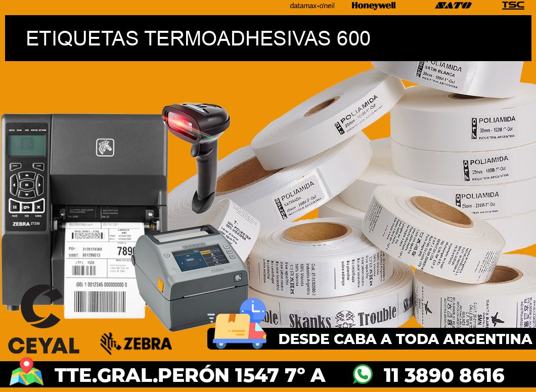 ETIQUETAS TERMOADHESIVAS 600