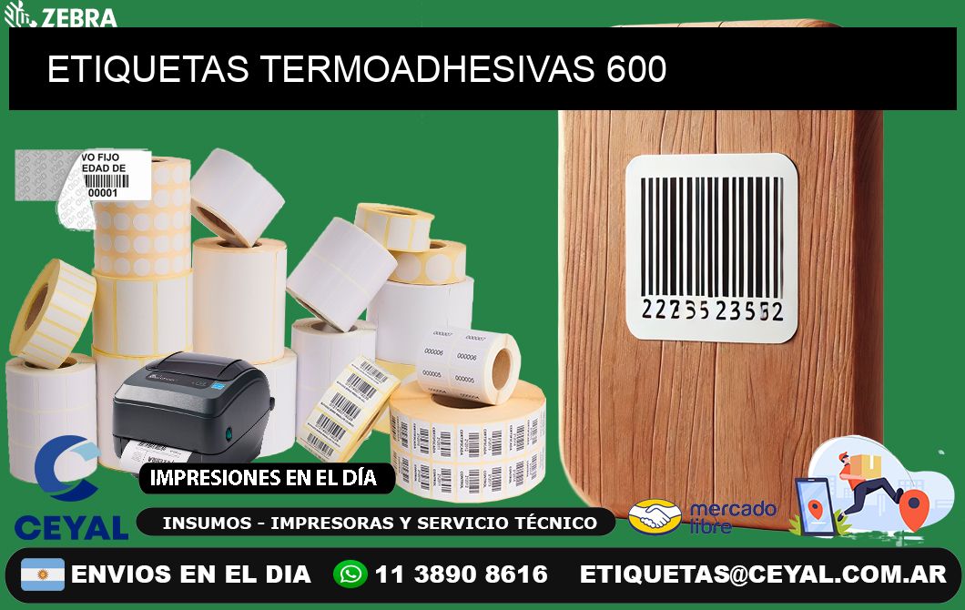 ETIQUETAS TERMOADHESIVAS 600