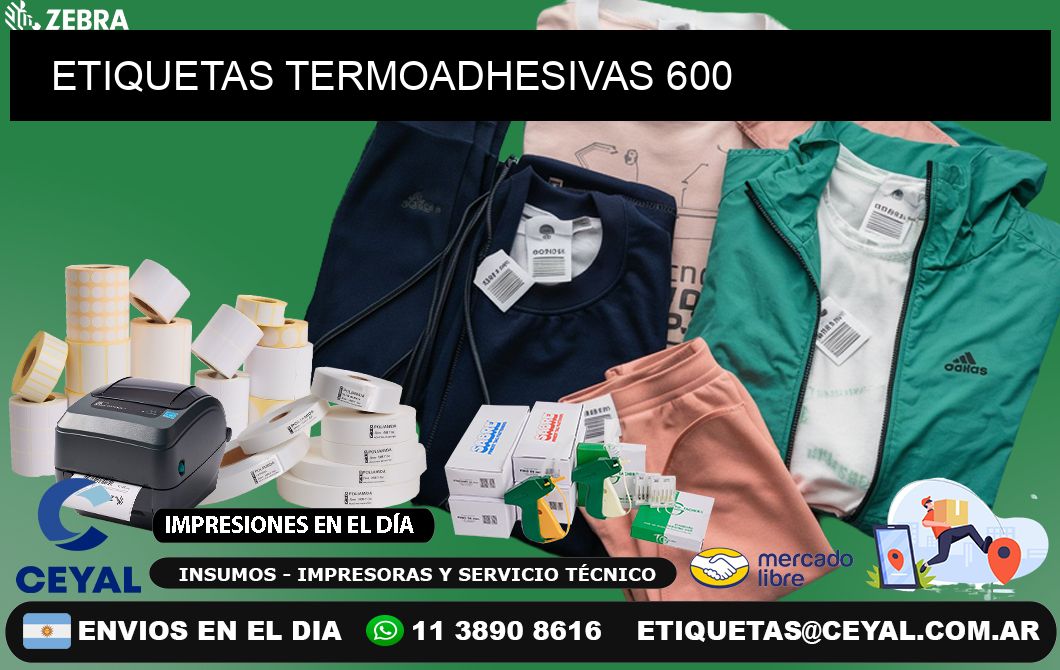 ETIQUETAS TERMOADHESIVAS 600