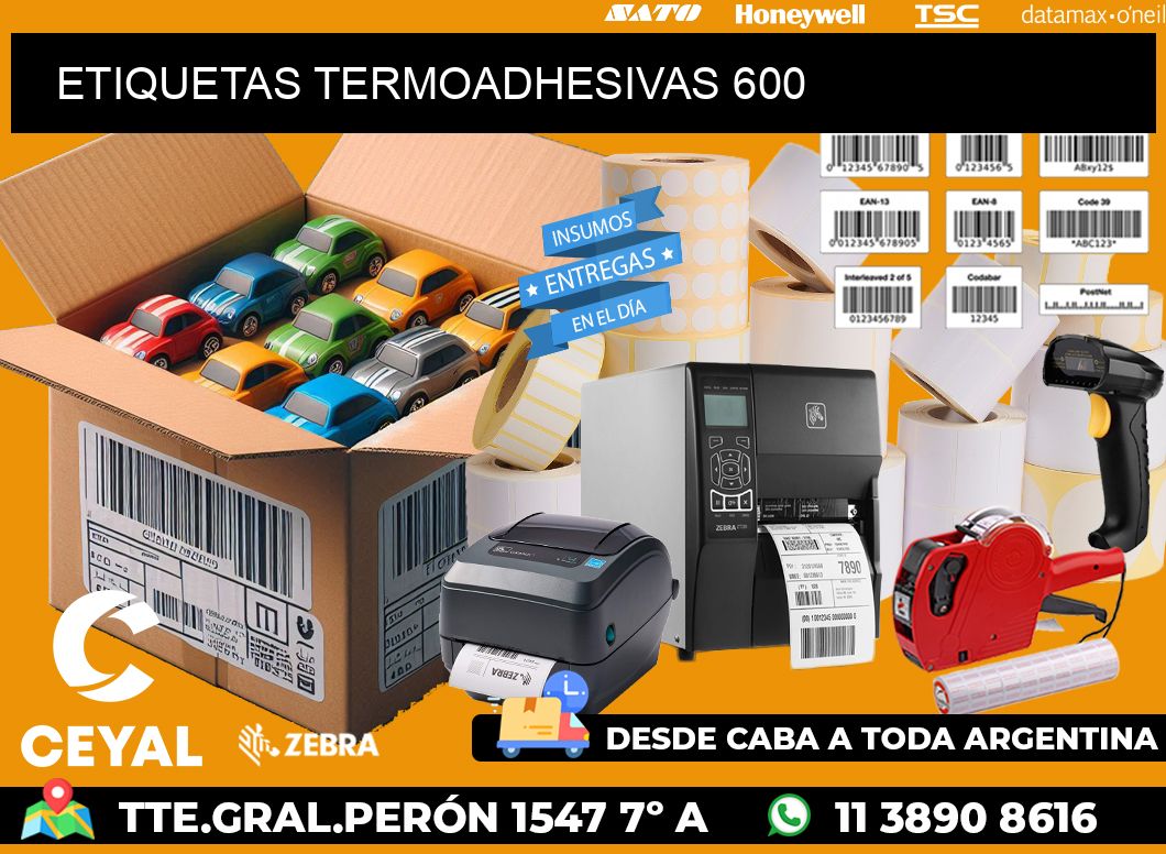 ETIQUETAS TERMOADHESIVAS 600