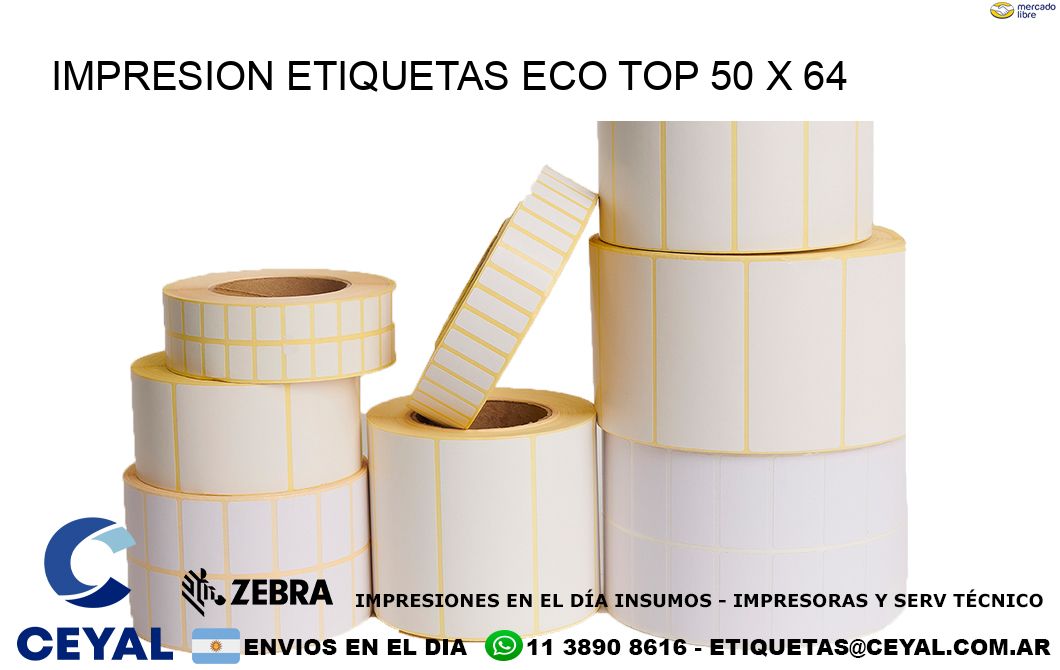 IMPRESION ETIQUETAS ECO TOP 50 x 64