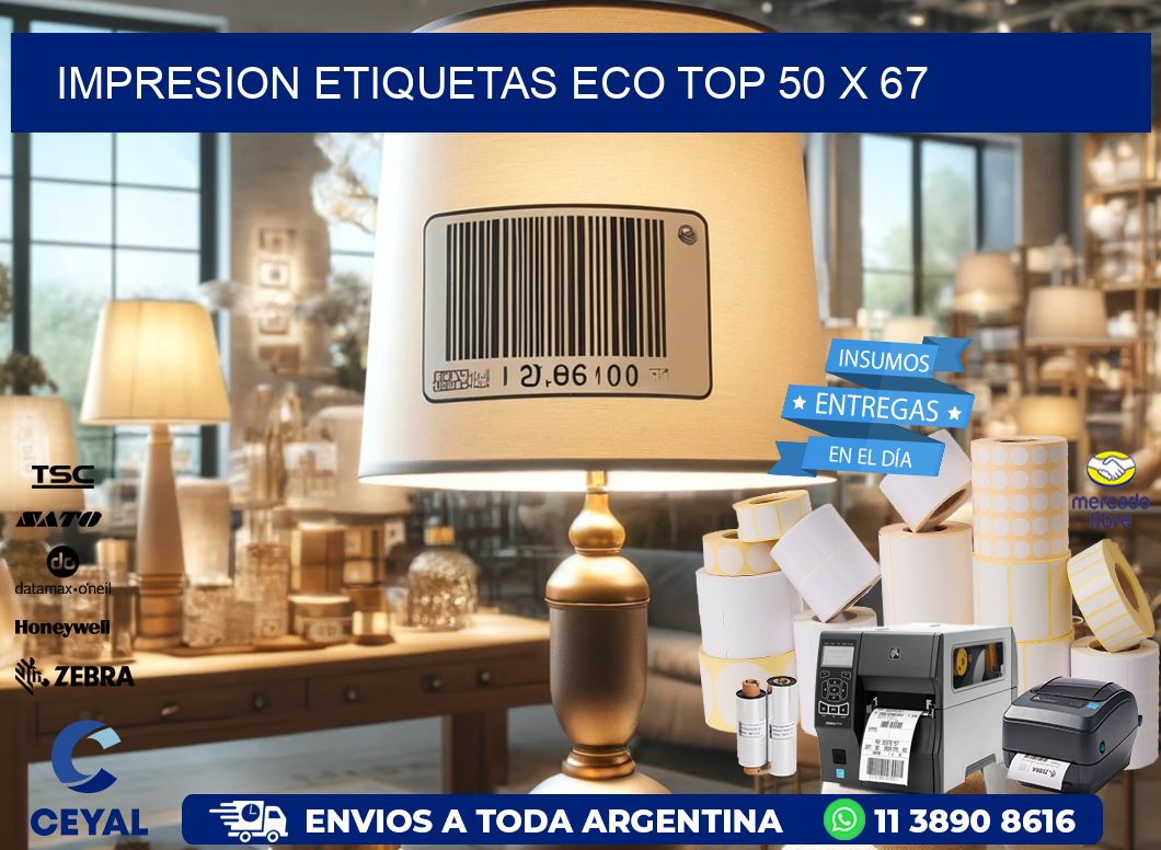 IMPRESION ETIQUETAS ECO TOP 50 x 67