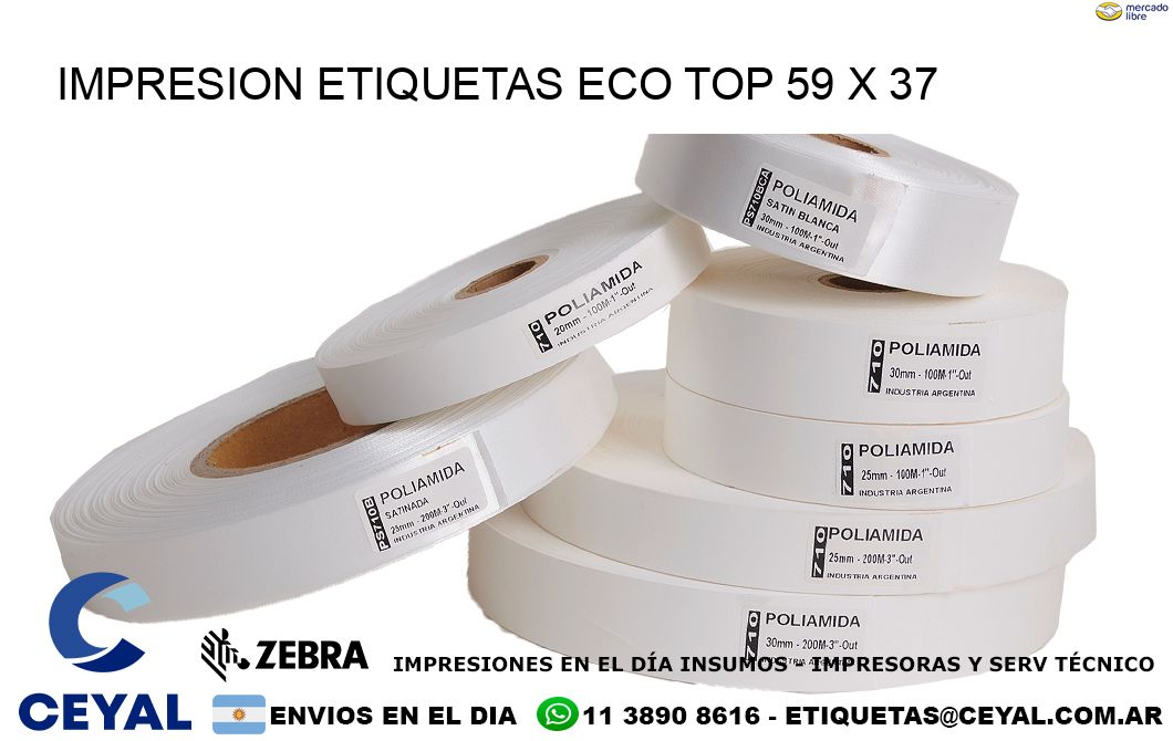 IMPRESION ETIQUETAS ECO TOP 59 x 37