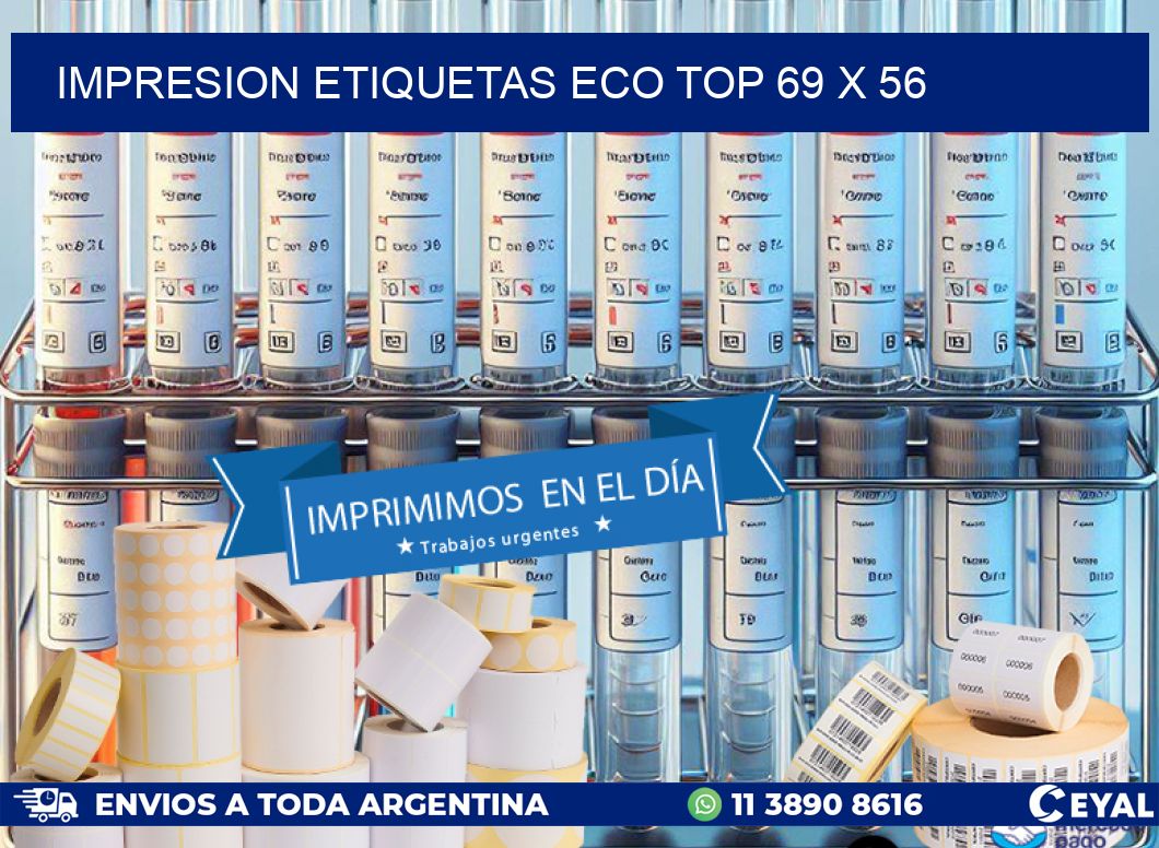 IMPRESION ETIQUETAS ECO TOP 69 x 56