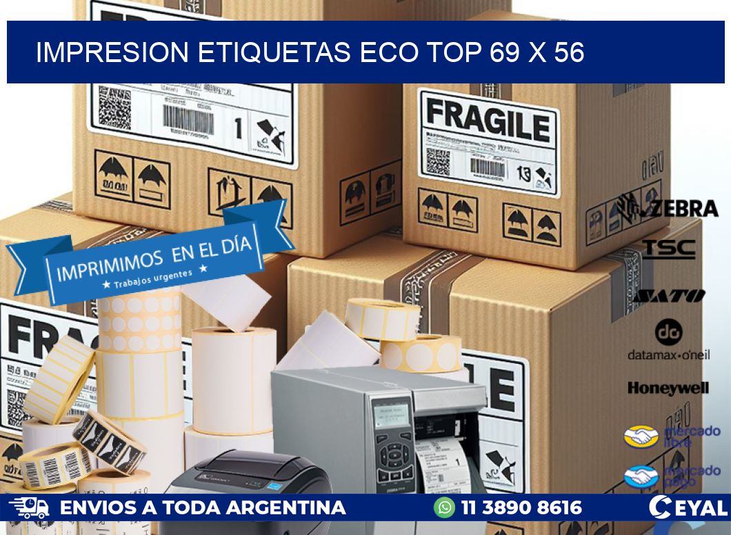 IMPRESION ETIQUETAS ECO TOP 69 x 56