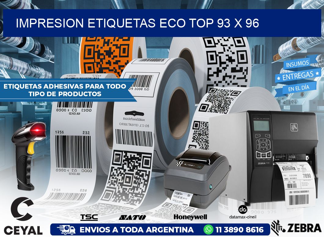 IMPRESION ETIQUETAS ECO TOP 93 x 96