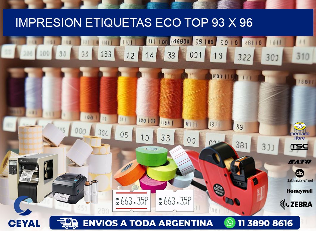 IMPRESION ETIQUETAS ECO TOP 93 x 96