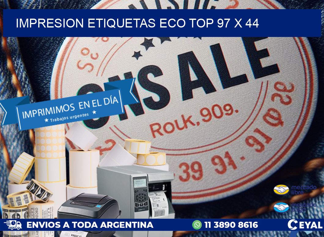 IMPRESION ETIQUETAS ECO TOP 97 x 44