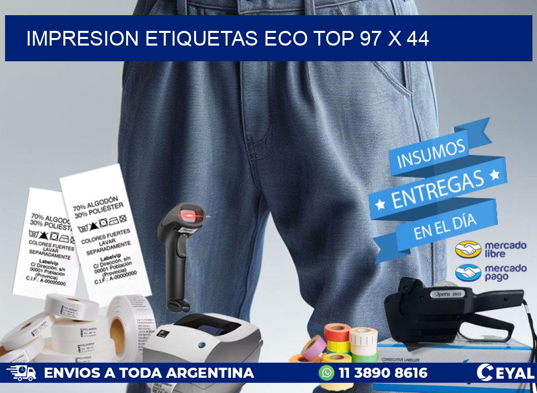 IMPRESION ETIQUETAS ECO TOP 97 x 44