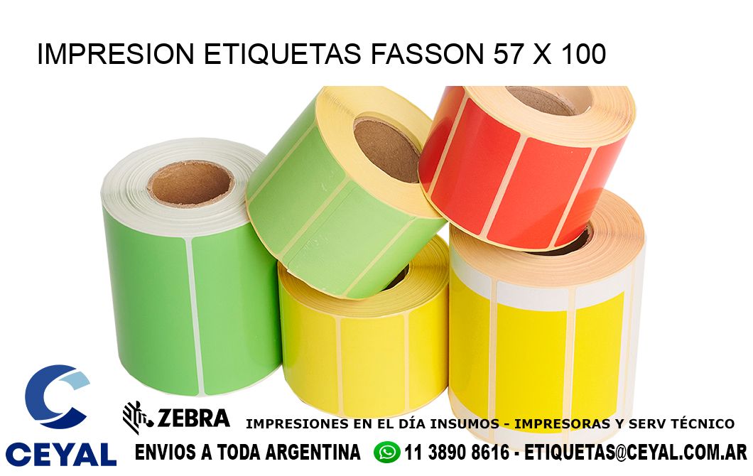 IMPRESION ETIQUETAS FASSON 57 x 100