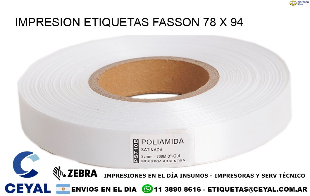 IMPRESION ETIQUETAS FASSON 78 x 94