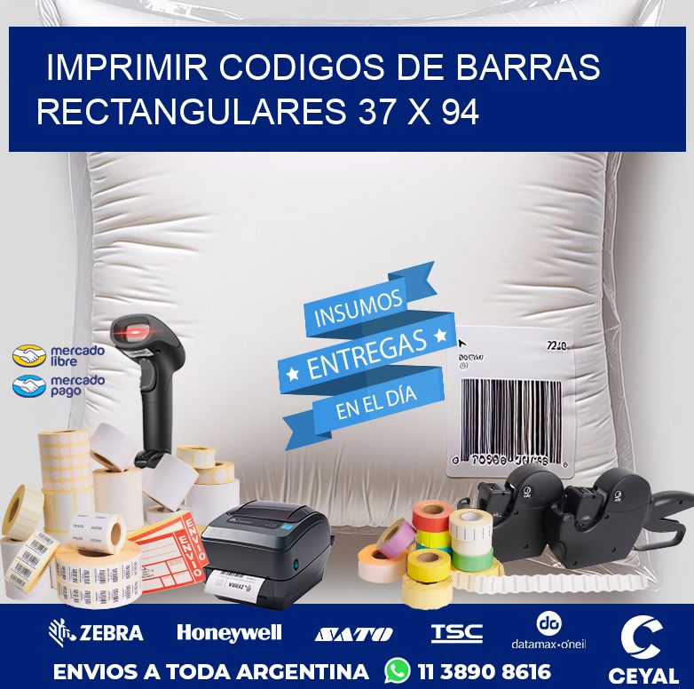 IMPRIMIR CODIGOS DE BARRAS RECTANGULARES 37 x 94