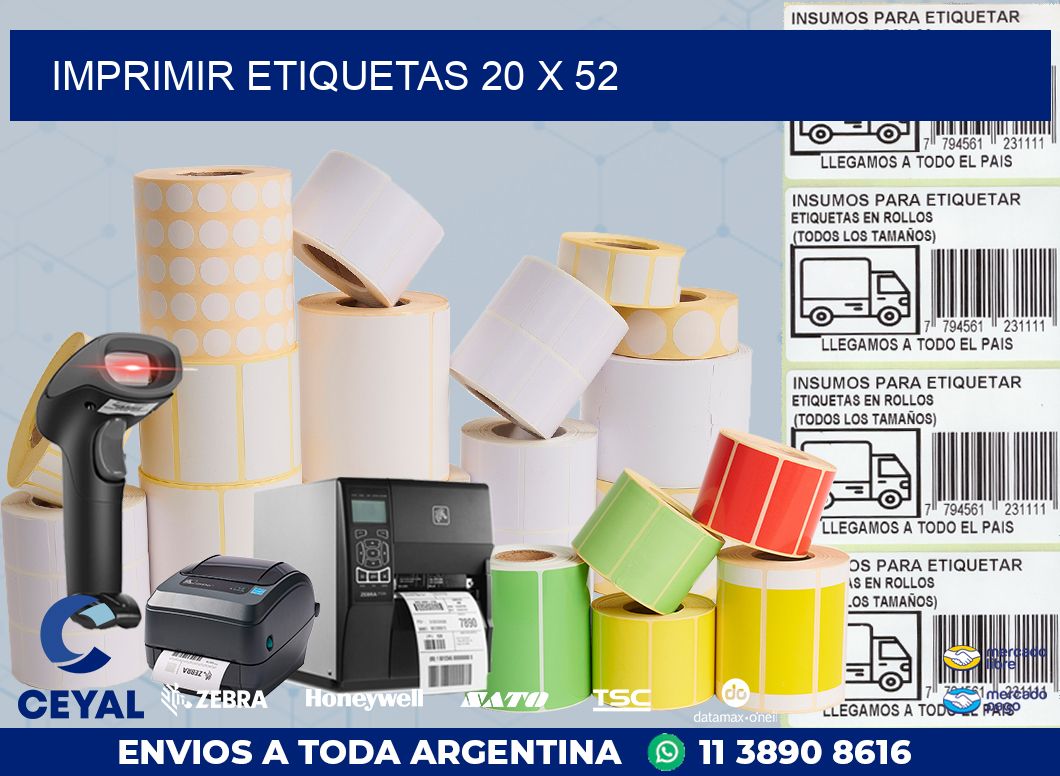 IMPRIMIR ETIQUETAS 20 x 52