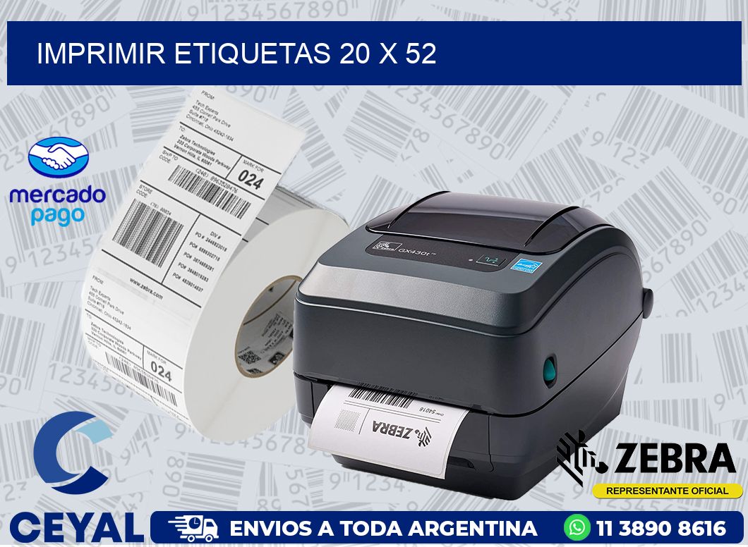 IMPRIMIR ETIQUETAS 20 x 52