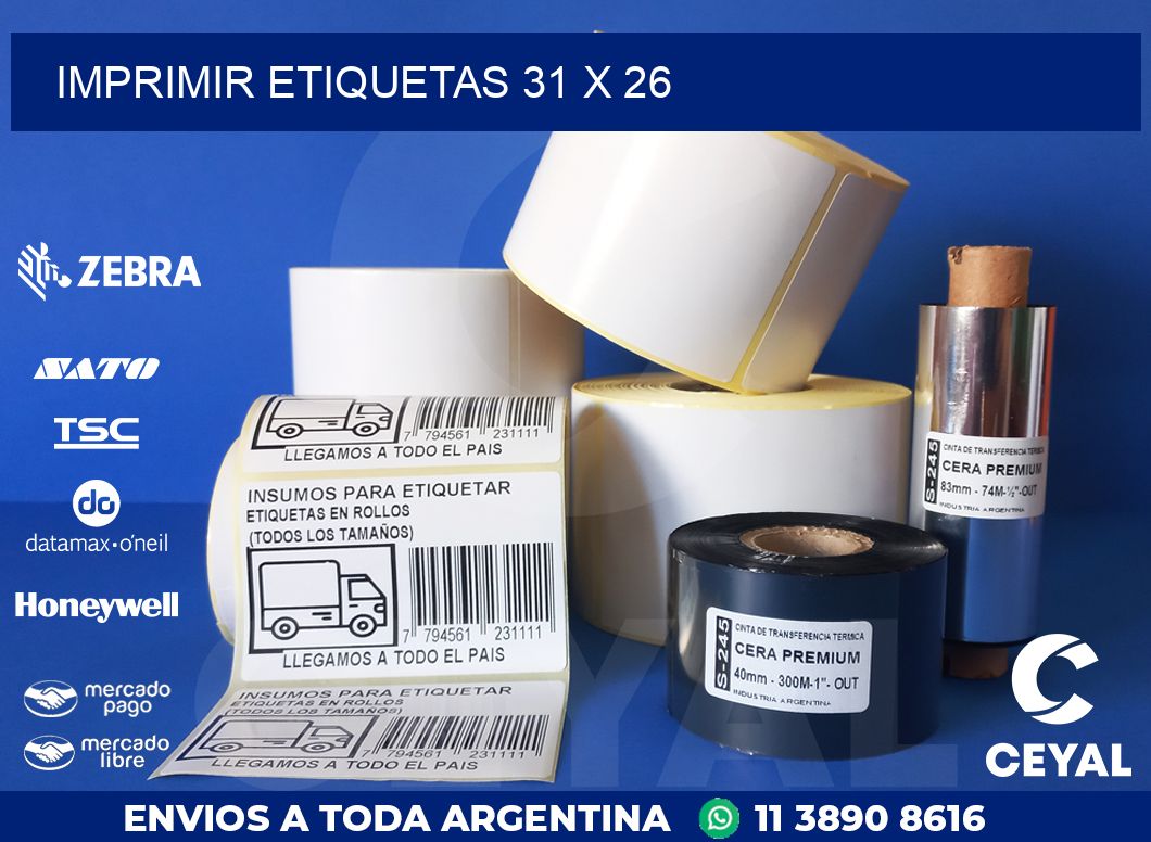 IMPRIMIR ETIQUETAS 31 x 26