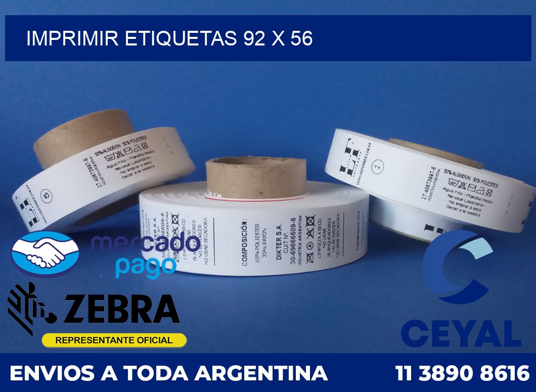 IMPRIMIR ETIQUETAS 92 x 56