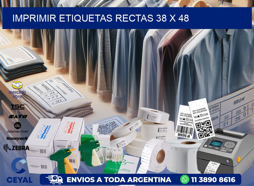 IMPRIMIR ETIQUETAS RECTAS 38 x 48