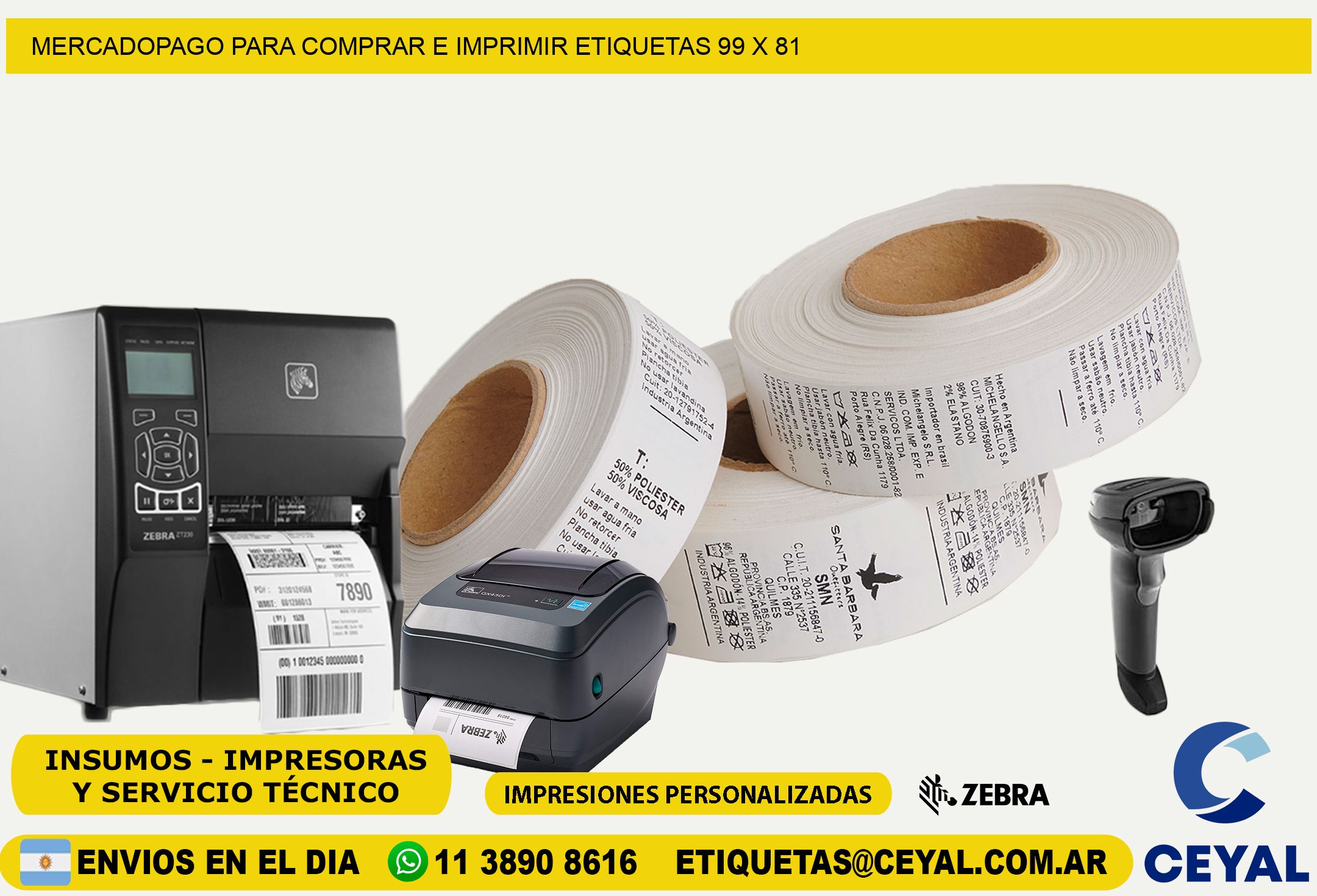 MERCADOPAGO PARA COMPRAR E IMPRIMIR ETIQUETAS 99 x 81