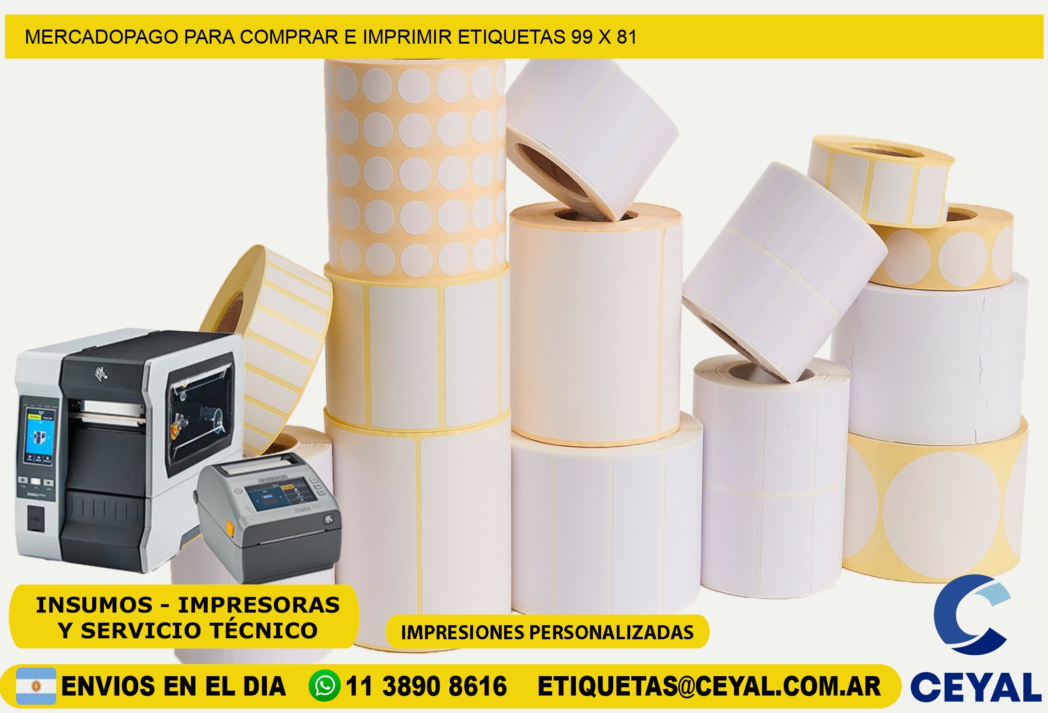 MERCADOPAGO PARA COMPRAR E IMPRIMIR ETIQUETAS 99 x 81