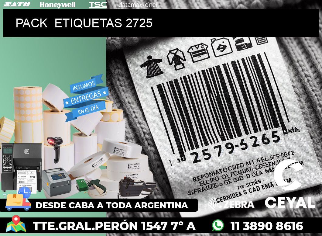 PACK  ETIQUETAS 2725