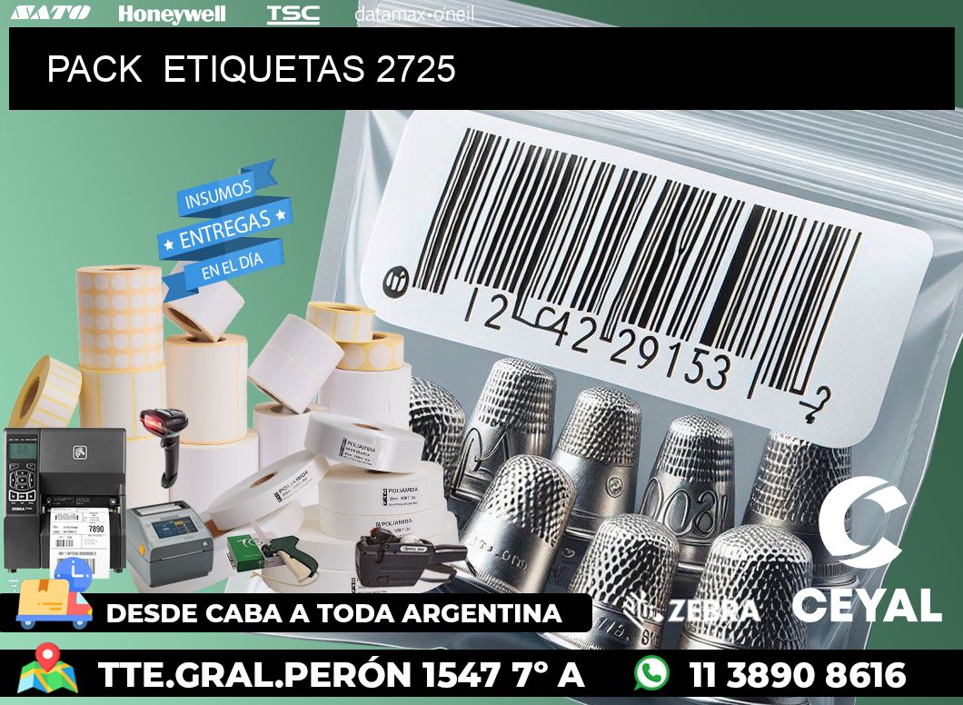 PACK  ETIQUETAS 2725