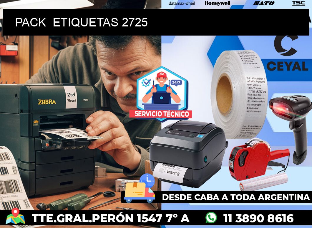 PACK  ETIQUETAS 2725