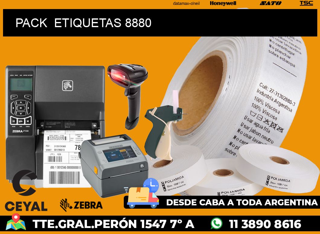 PACK  ETIQUETAS 8880