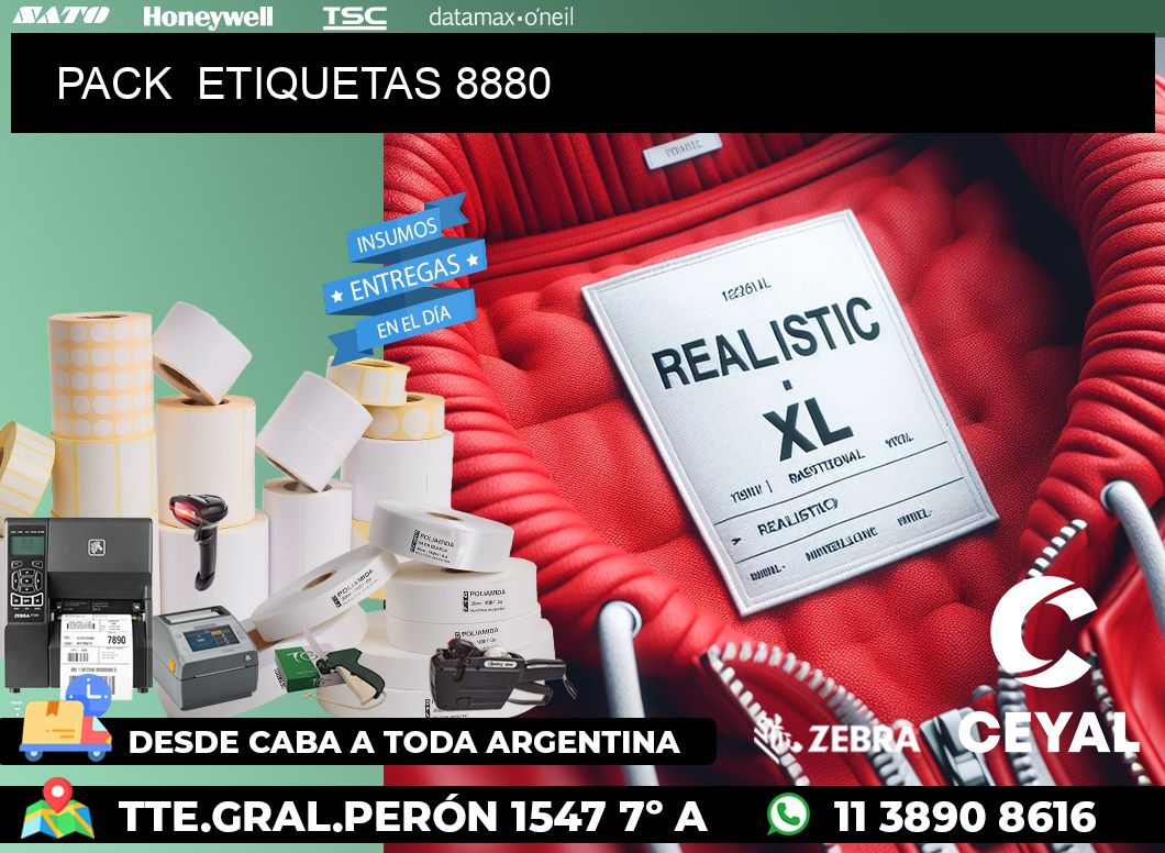 PACK  ETIQUETAS 8880