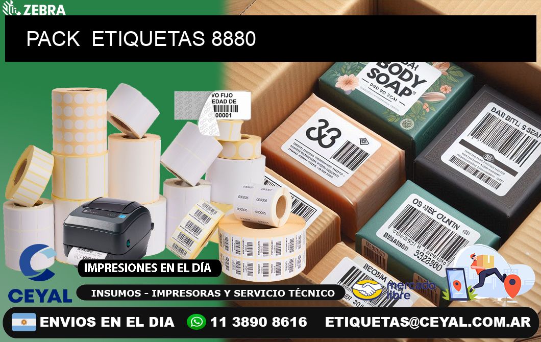 PACK  ETIQUETAS 8880