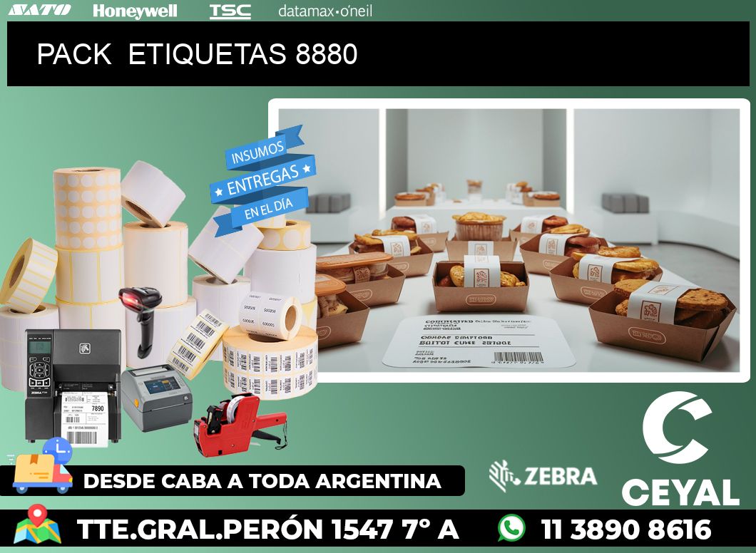 PACK  ETIQUETAS 8880